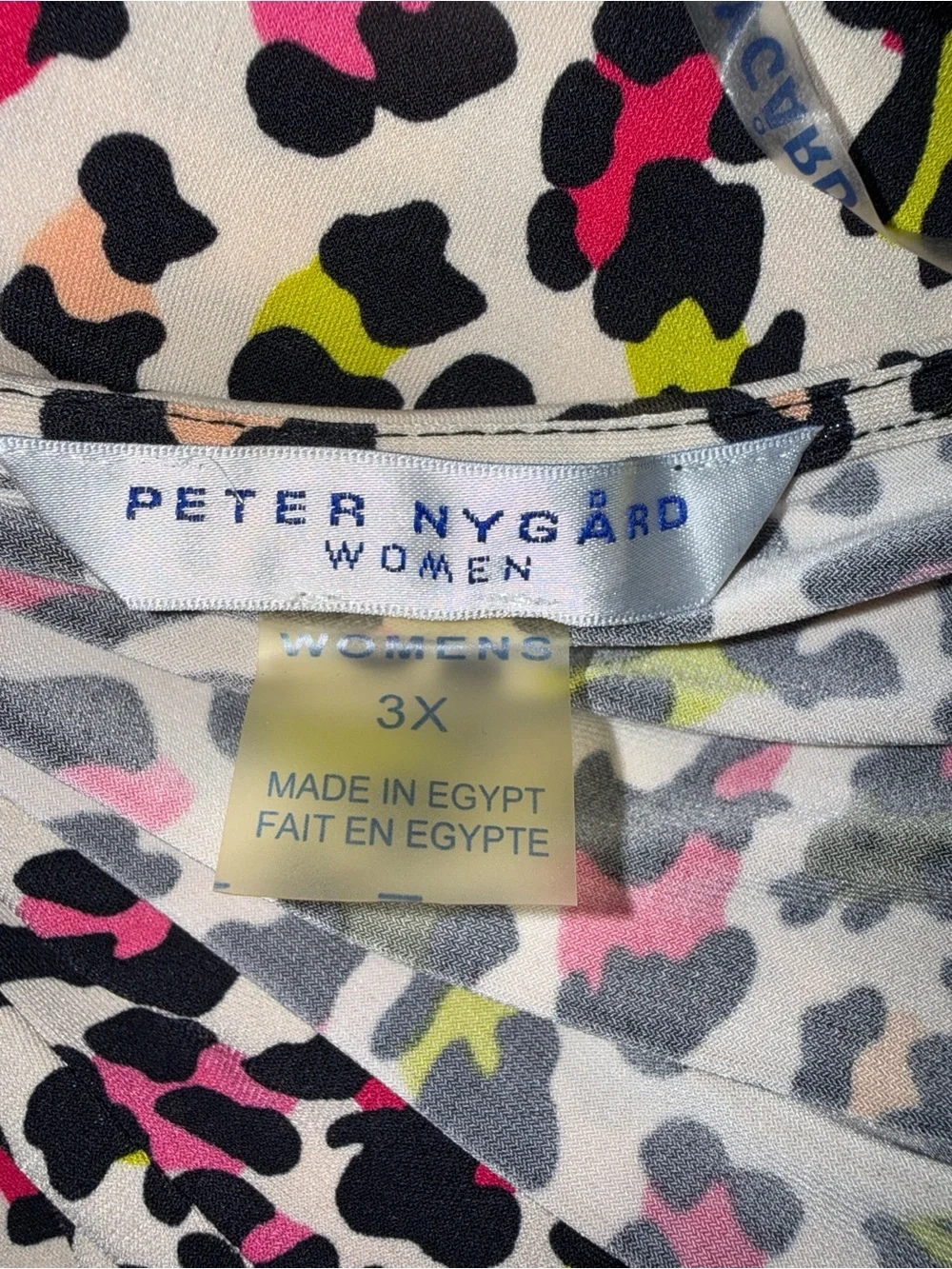 Peter Nygard Womans Pink Leopard Print Cowl Neck Top - Picture 3 of 3